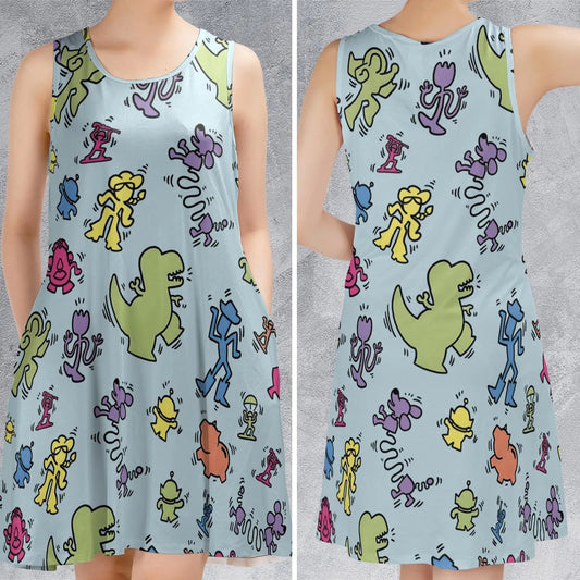 Casual Sleeveless Dress - 7874T5LP