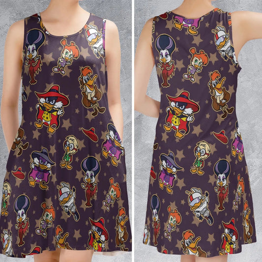 Casual Sleeveless Dress - BGAS7Y1K