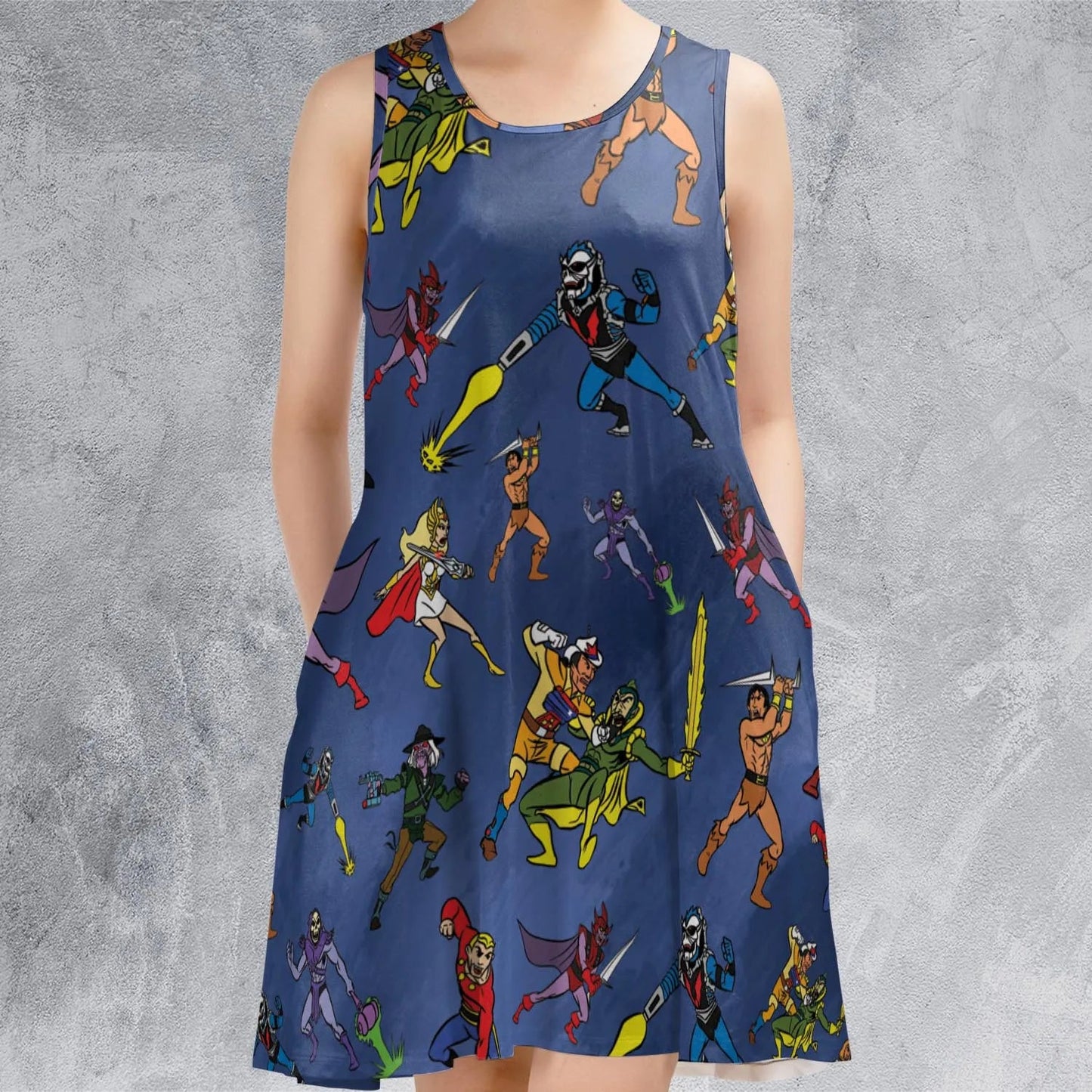 Casual Sleeveless Dress - 69GFYH6M