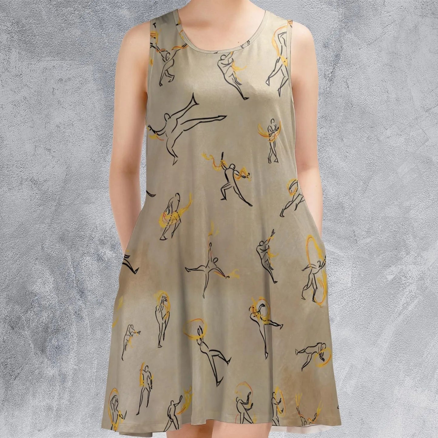 Casual Sleeveless Dress - 2A93QH4J