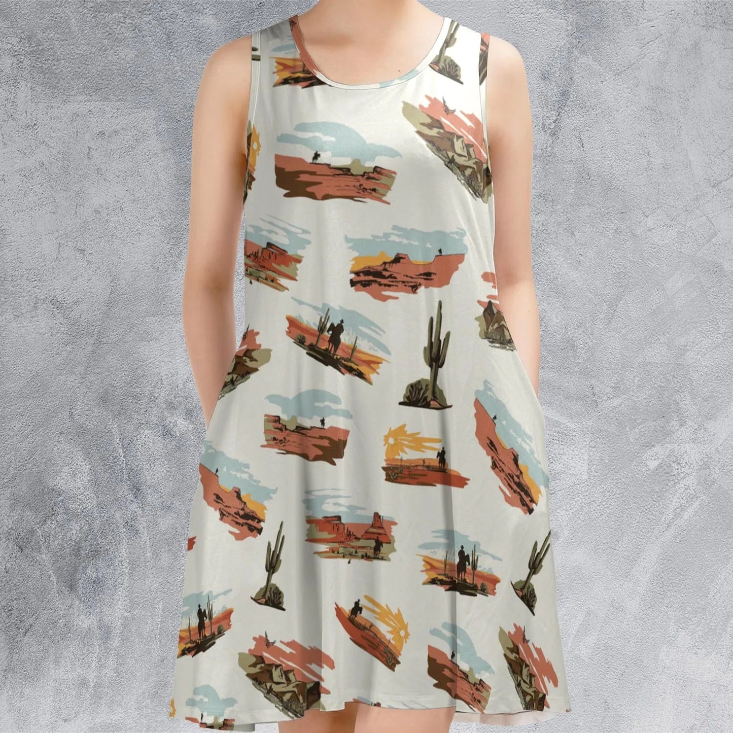 Casual Sleeveless Dress - N79J1UQT