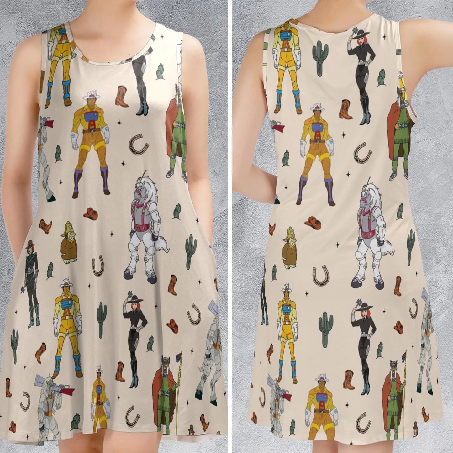 Casual Sleeveless Dress - CHPNG61D
