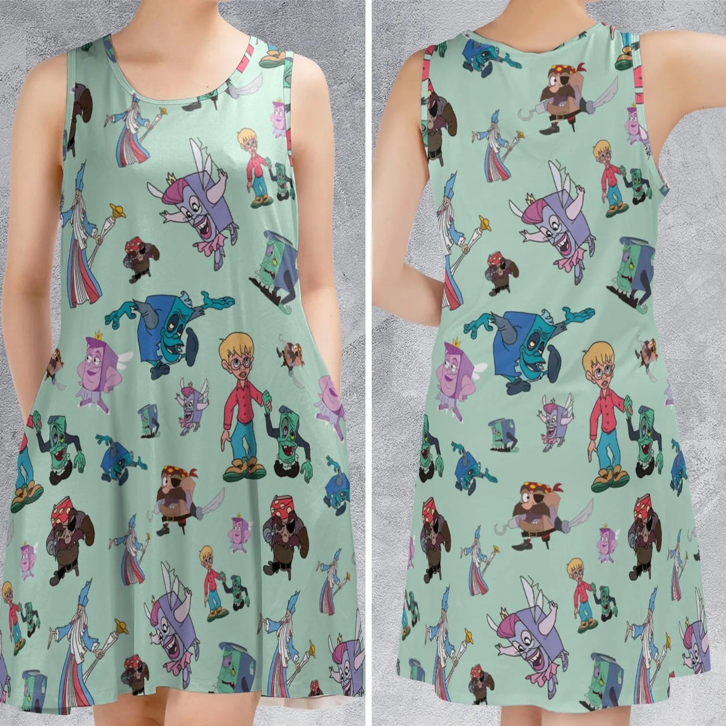 Casual Sleeveless Dress - SRJ72XGW