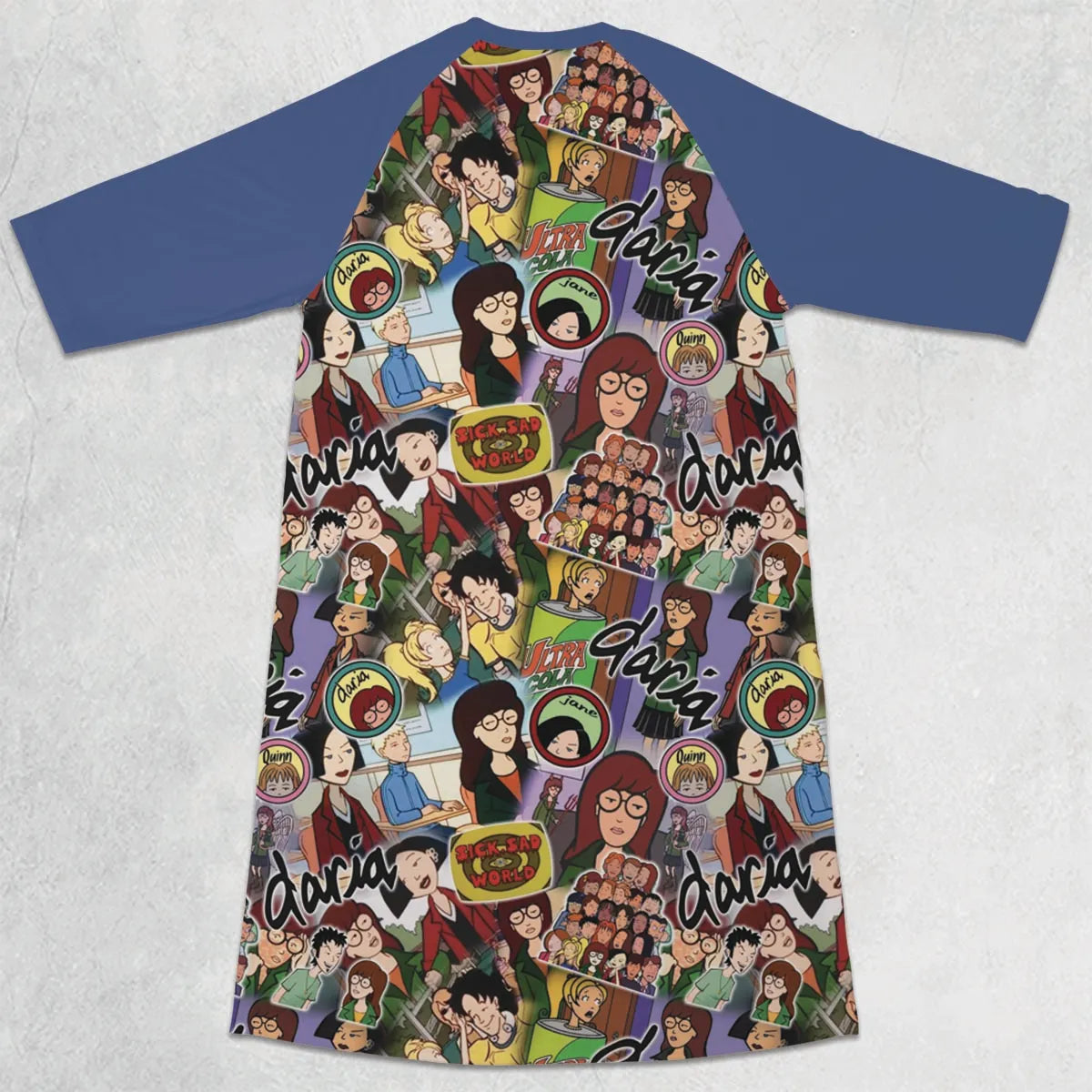 3/4 Sleeve Raglan Dress - YJDM3ZTL