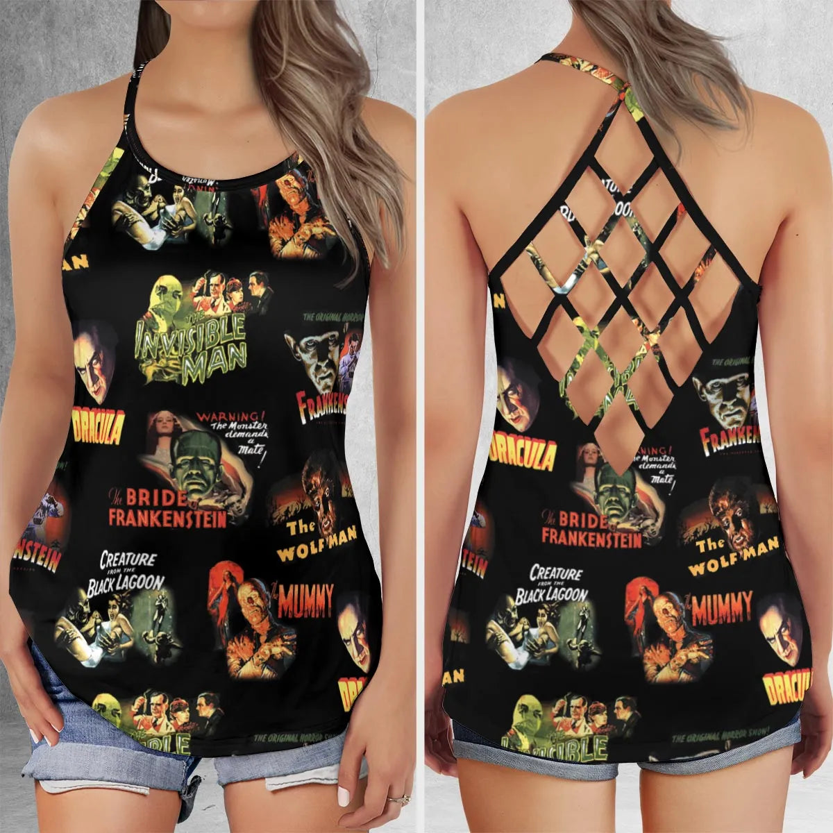 Lattice Back Tank Top - K6JQFXYB