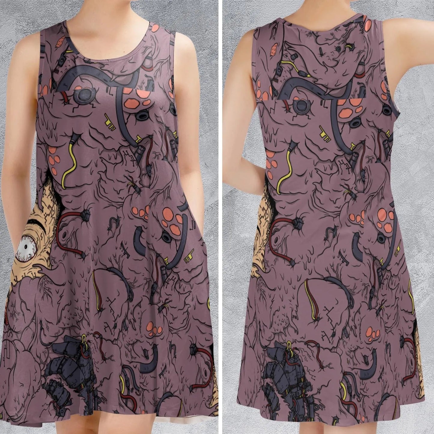 Casual Sleeveless Dress - RT2NC2PB
