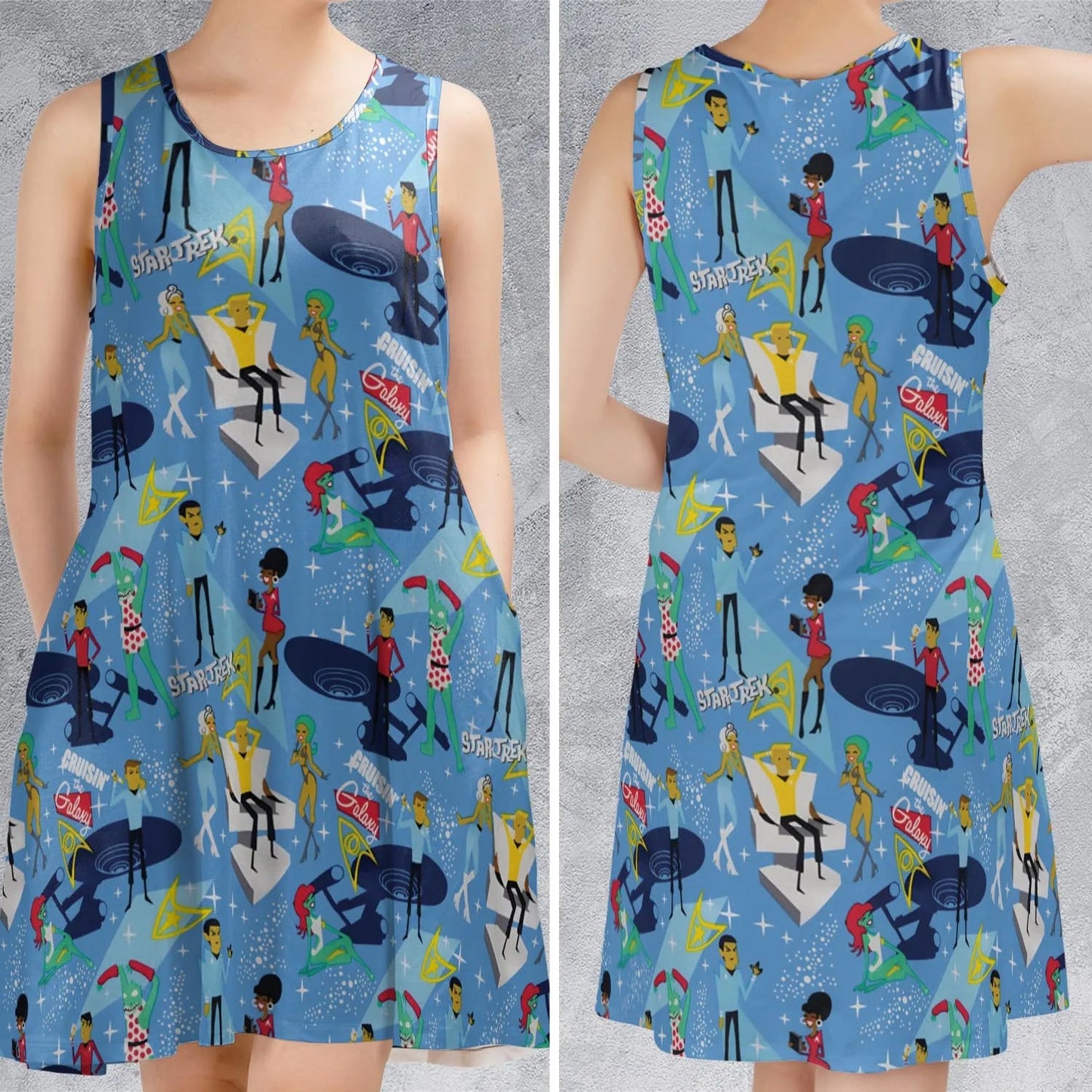 Casual Sleeveless Dress - YK6WZXBH