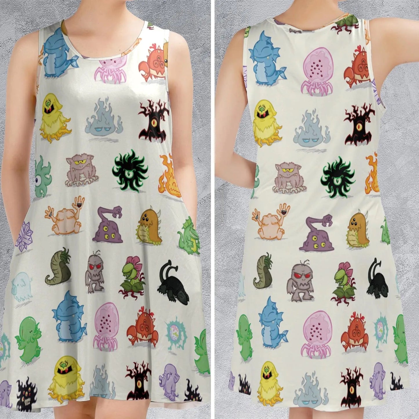 Casual Sleeveless Dress - QNU8C9HY