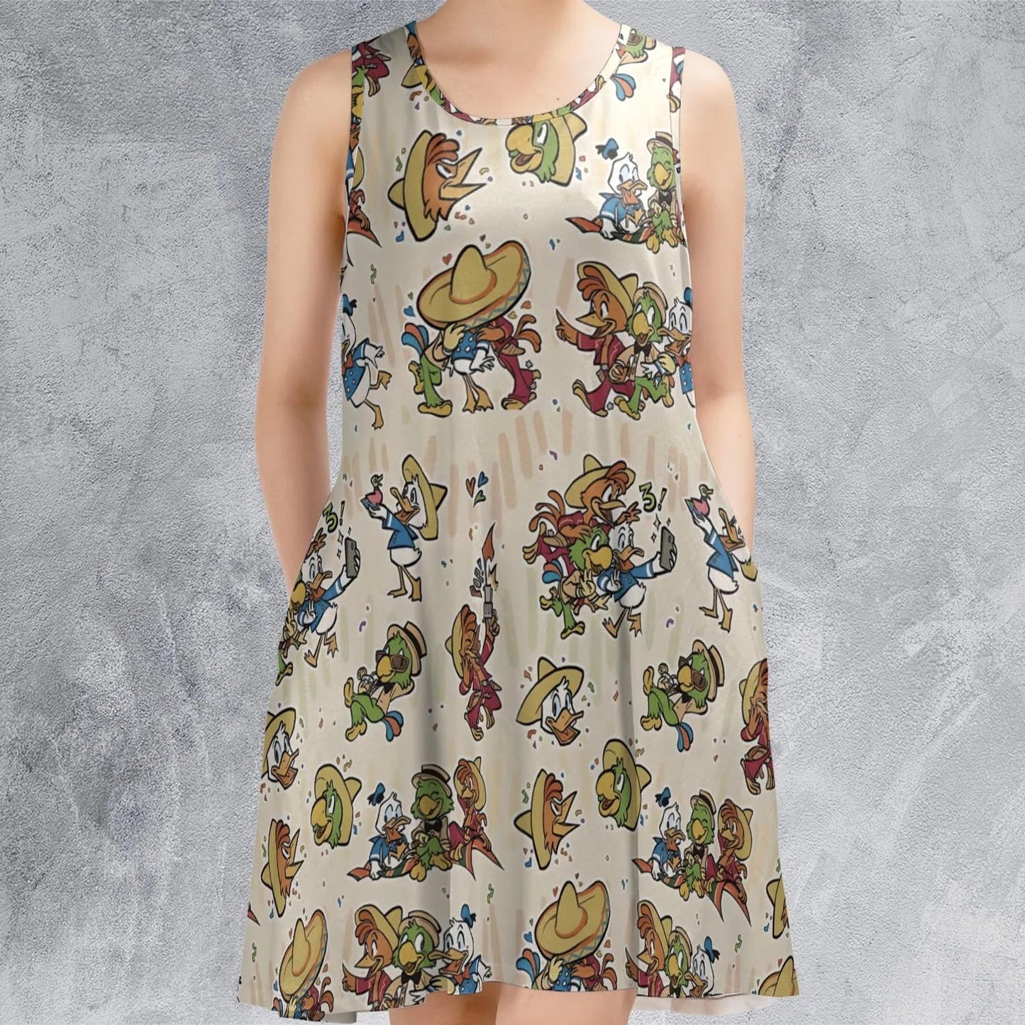 Casual Sleeveless Dress - P4115HJY