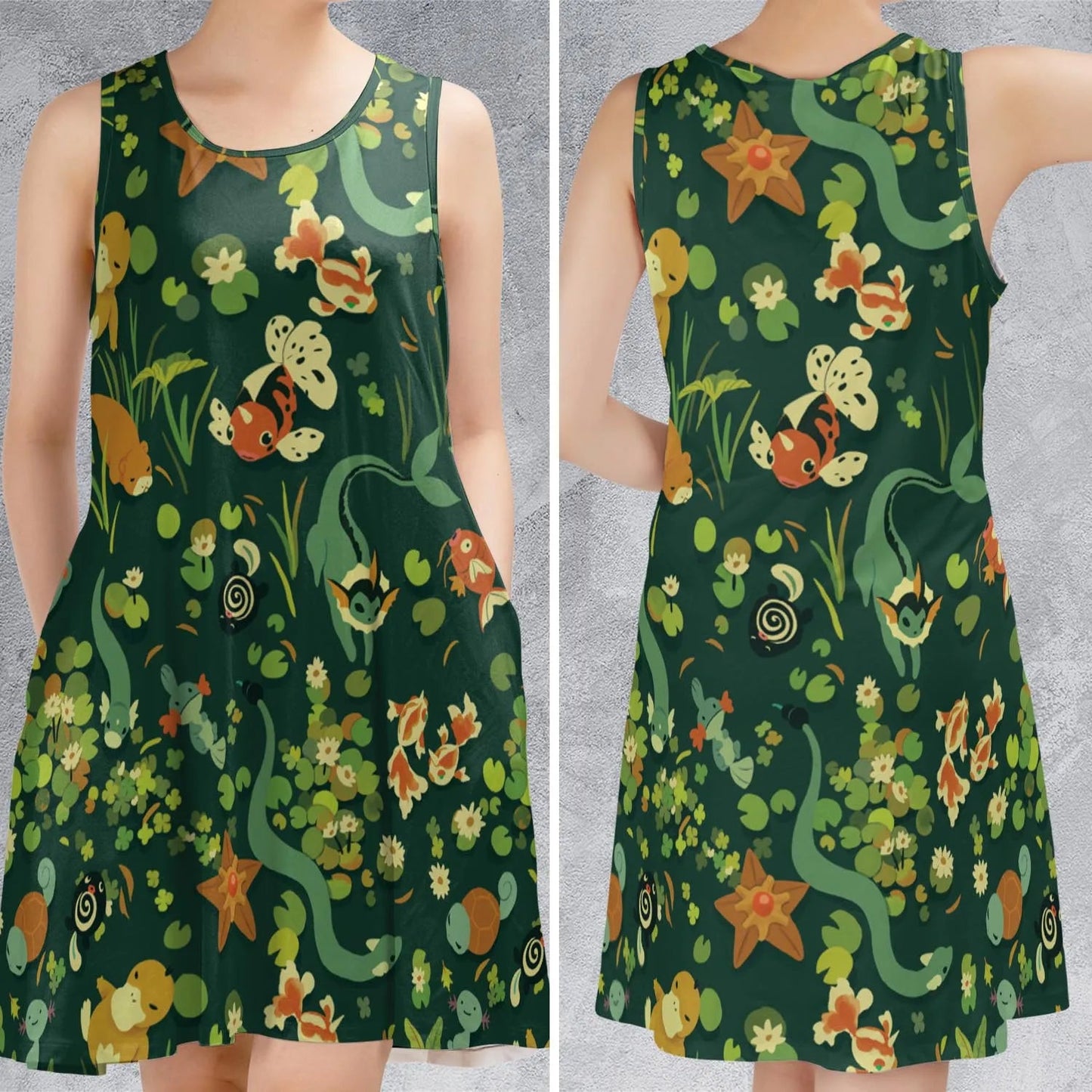 Casual Sleeveless Dress - PTES91FD