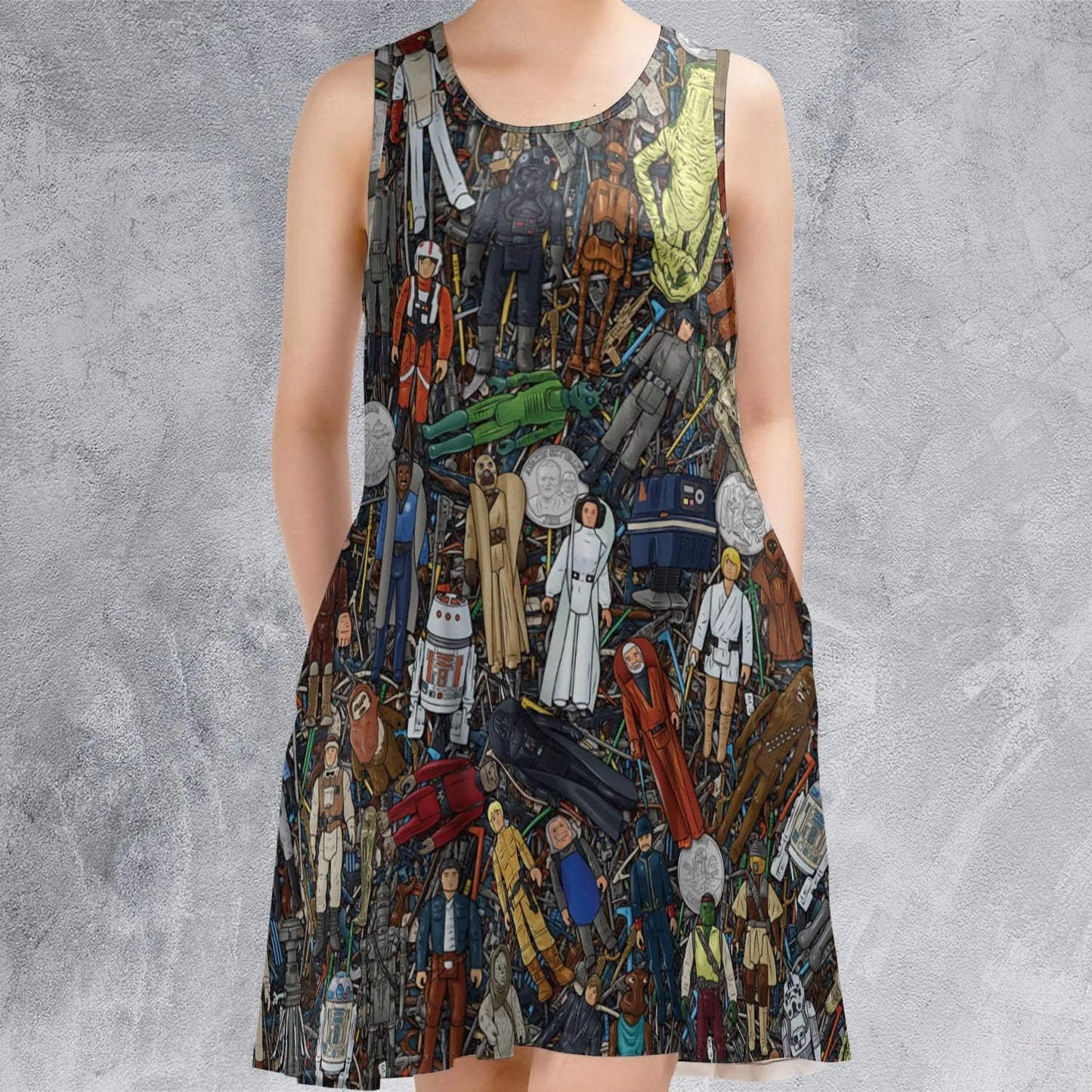 Casual Sleeveless Dress - GX2T3FDA