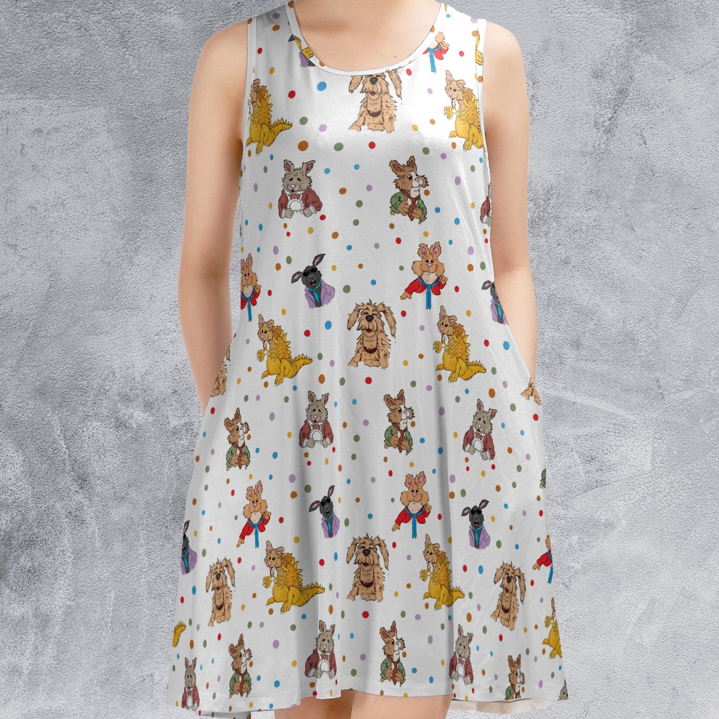 Casual Sleeveless Dress - WSF7E5P3