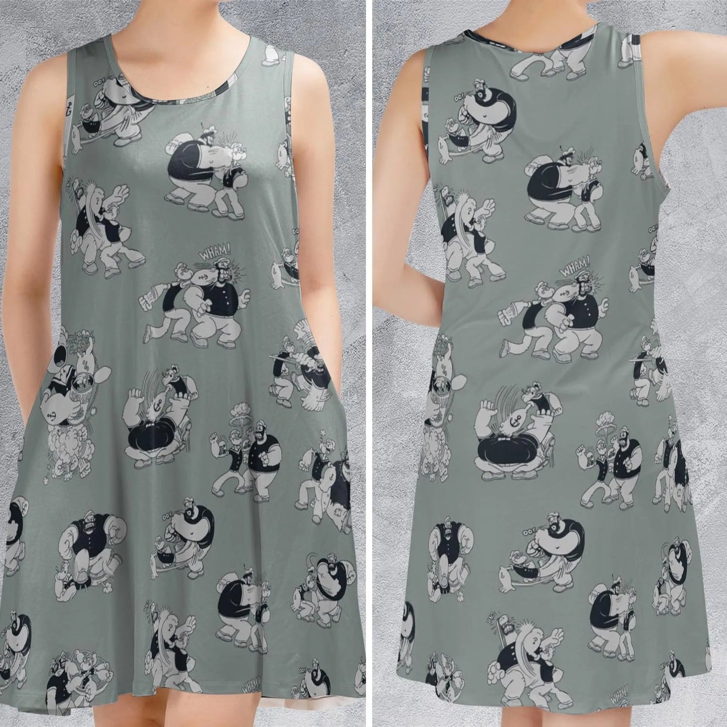 Casual Sleeveless Dress - VL6DZWH7
