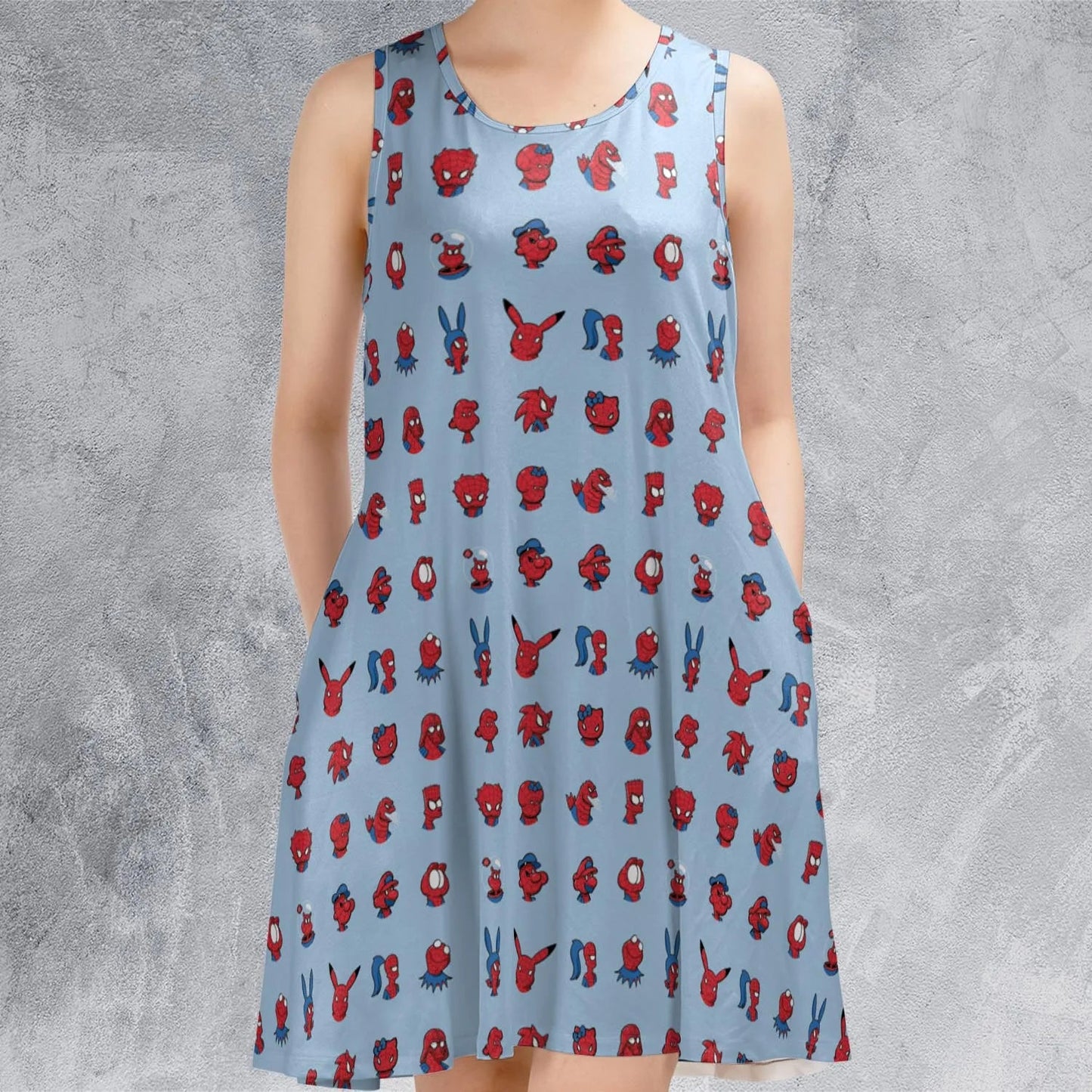 Casual Sleeveless Dress - F9CSRZES