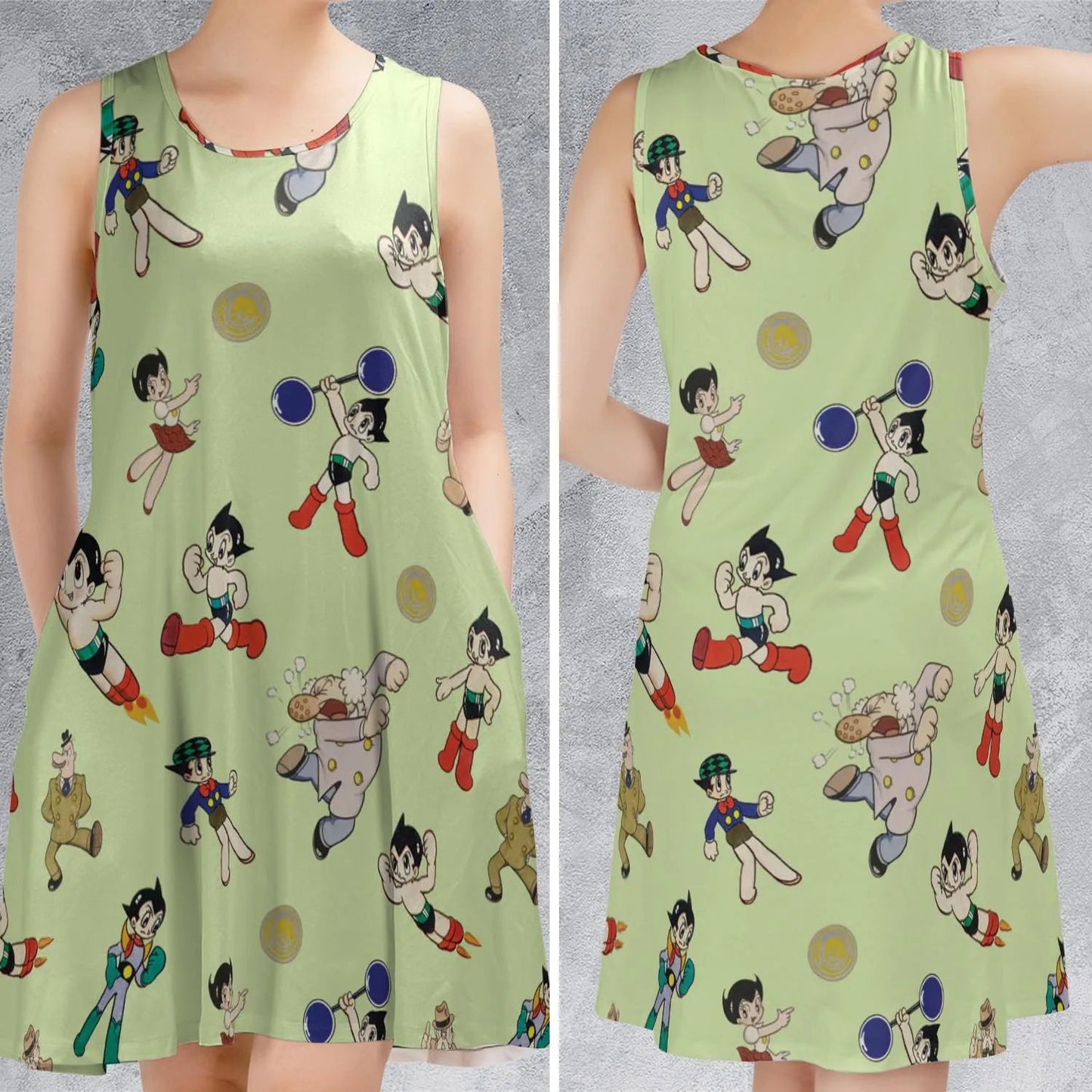 Casual Sleeveless Dress - QWVE154A