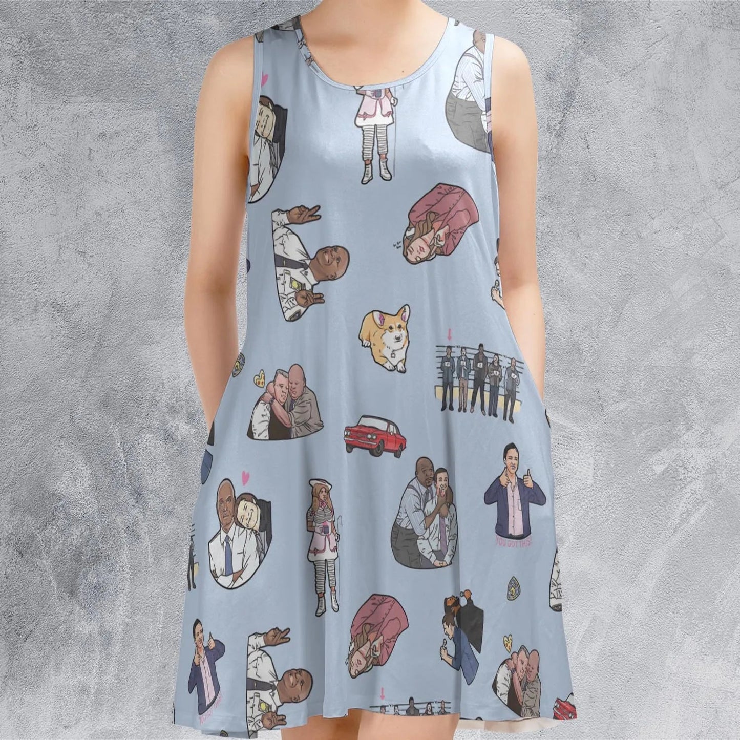 Casual Sleeveless Dress - 49JW66GK