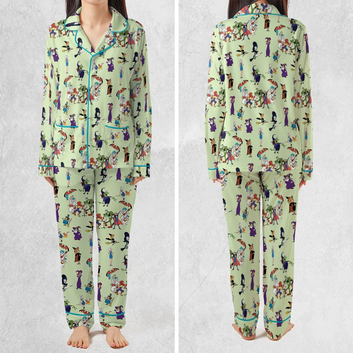 Stretch Long-Sleeve Pajamas Set - ZG9AY63R