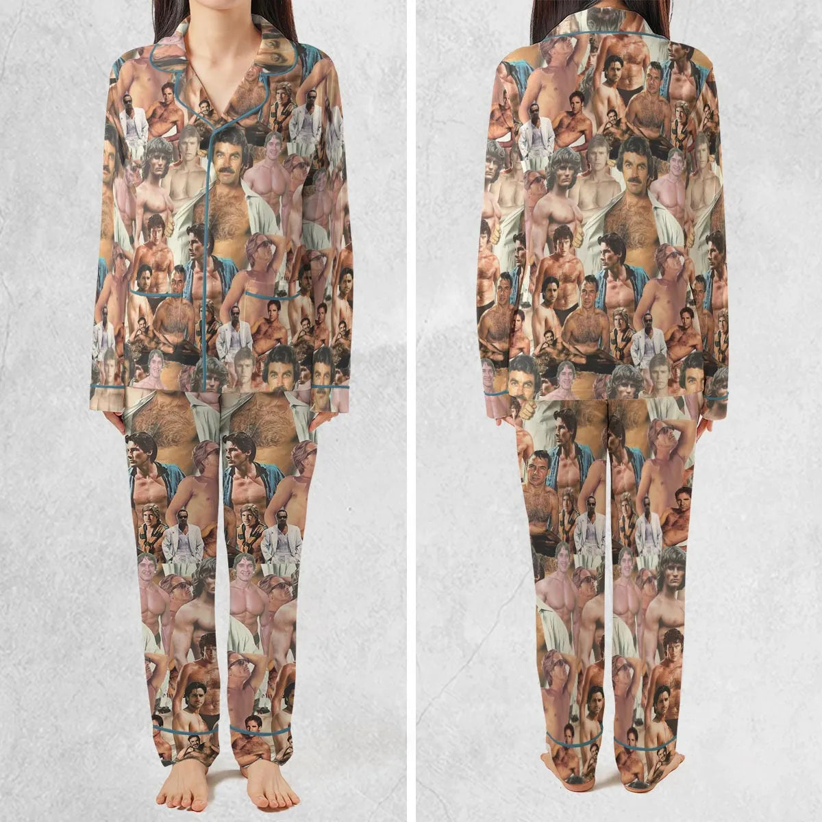 Stretch Long-Sleeve Pajamas Set - R4VQH2L5