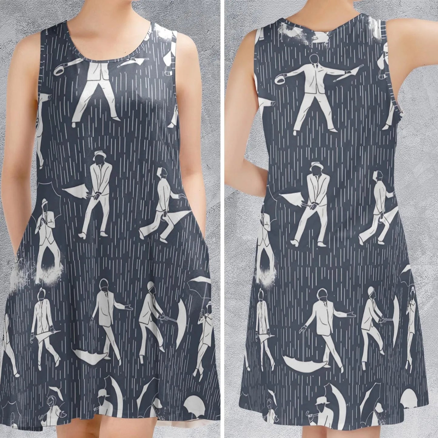 Casual Sleeveless Dress - UFBU375Z