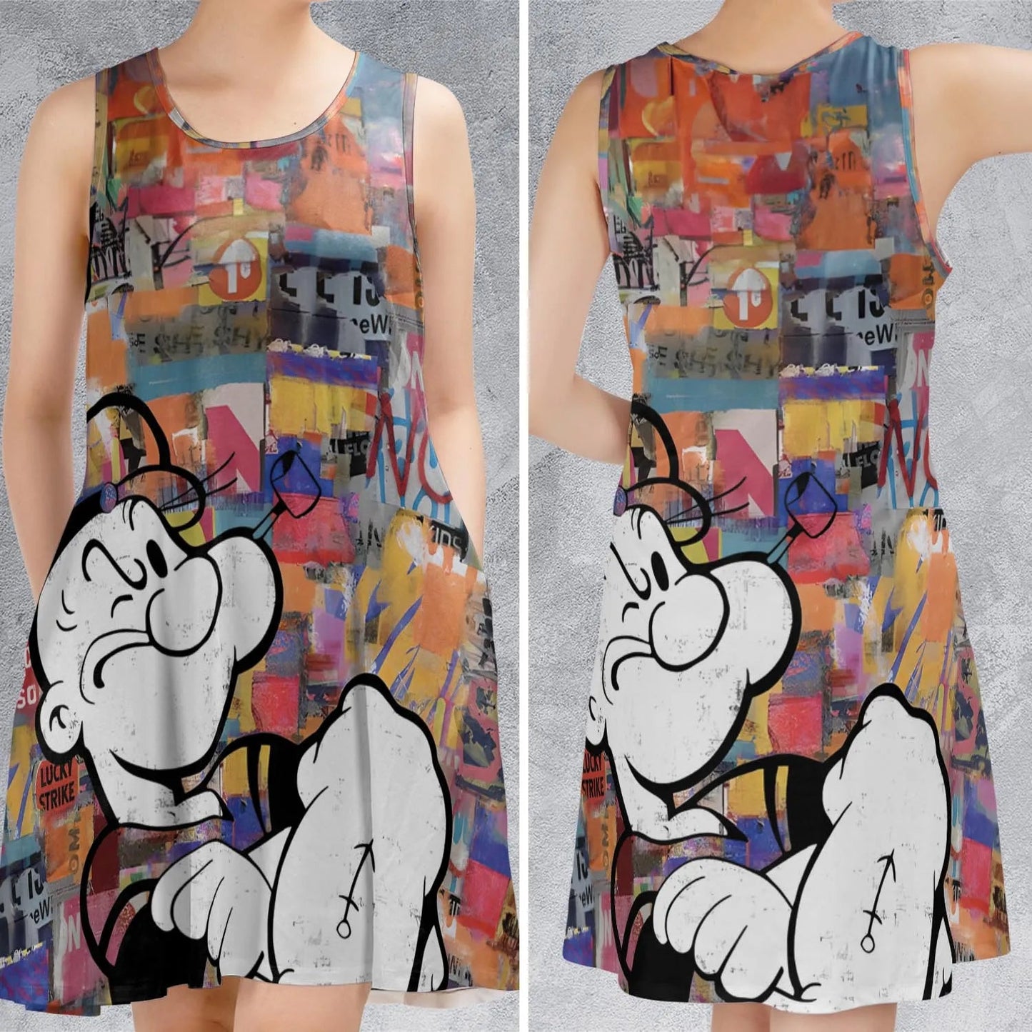 Casual Sleeveless Dress - 5JW1NY44