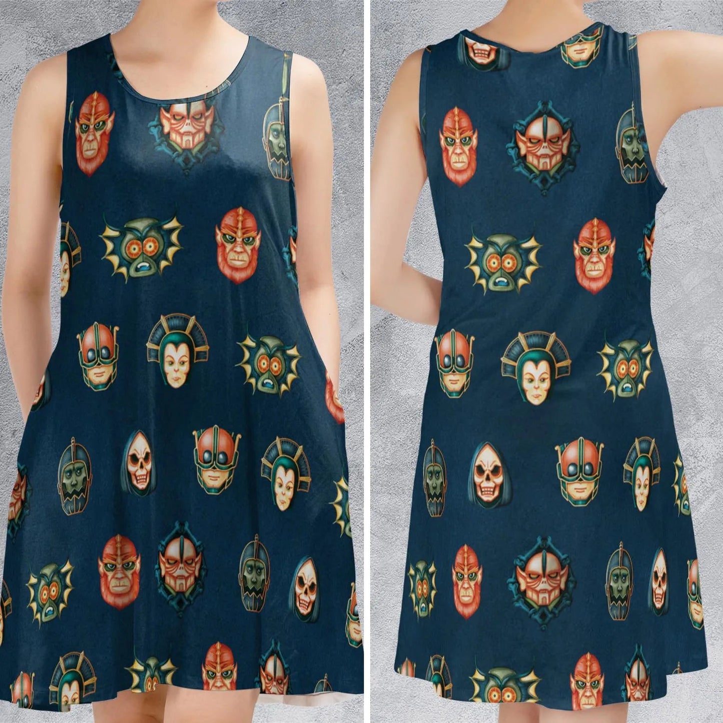 Casual Sleeveless Dress - NM1KZCJP