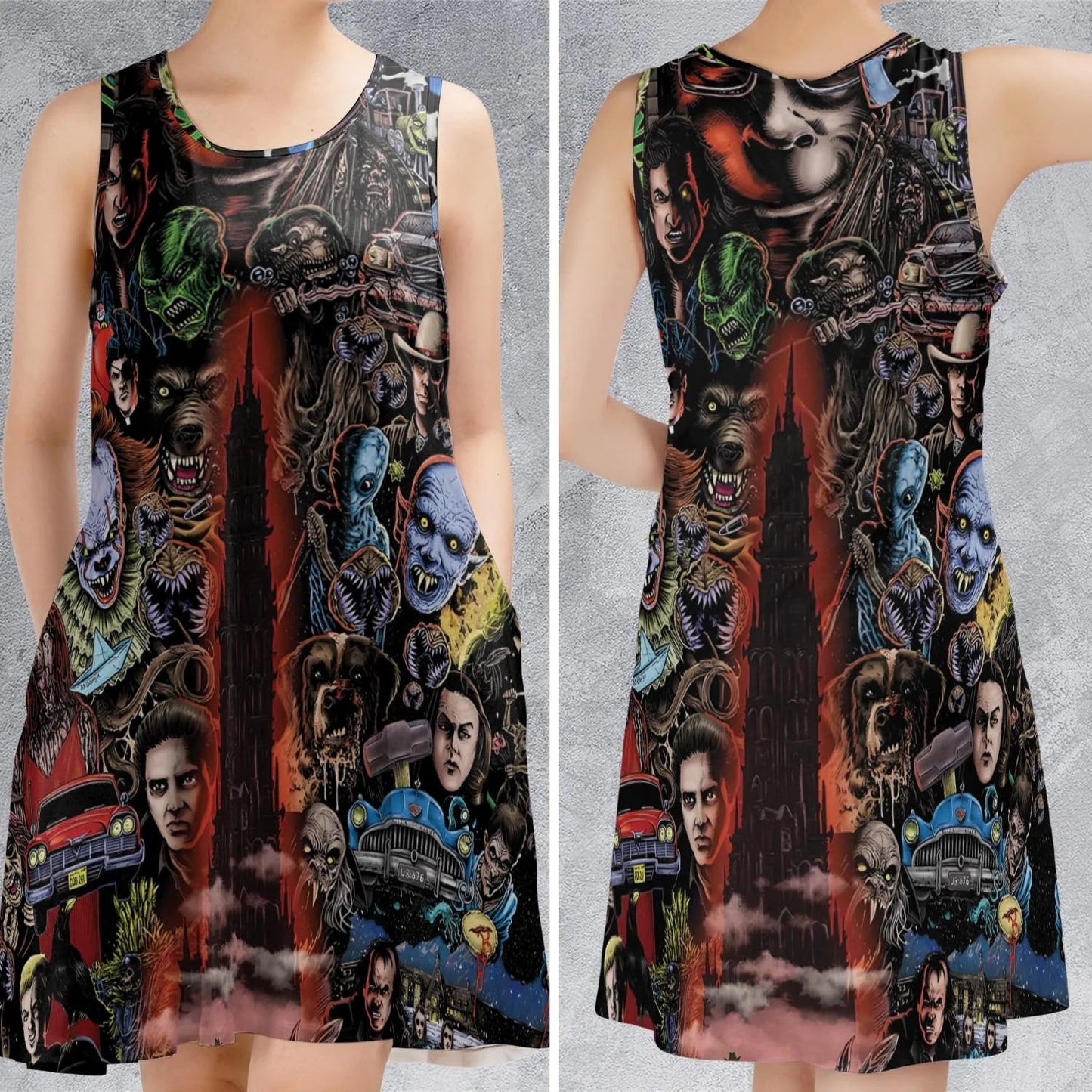 Casual Sleeveless Dress - P9ERQA8S