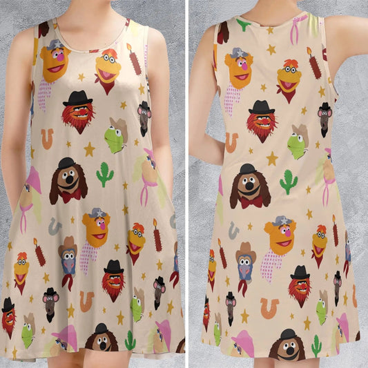 Casual Sleeveless Dress - BTJ9F4S9