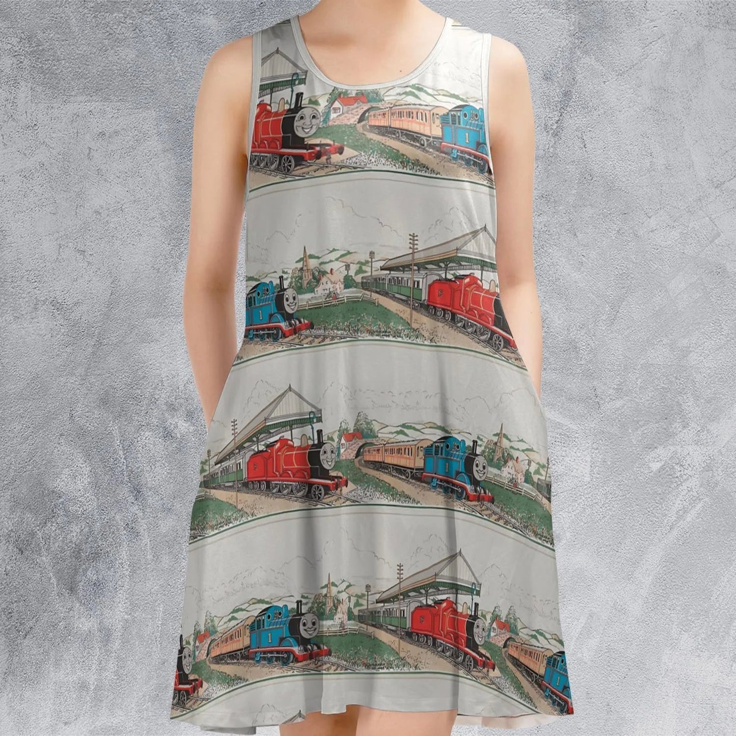 Casual Sleeveless Dress - 3DUGWEWL