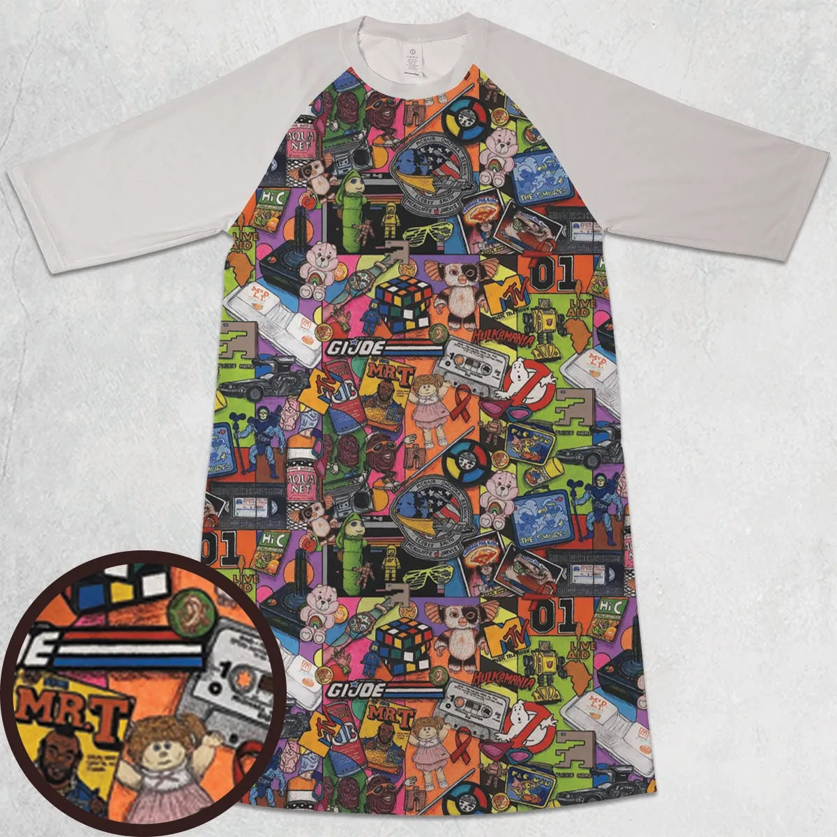 3/4 Sleeve Raglan Dress - F3HTXGCS