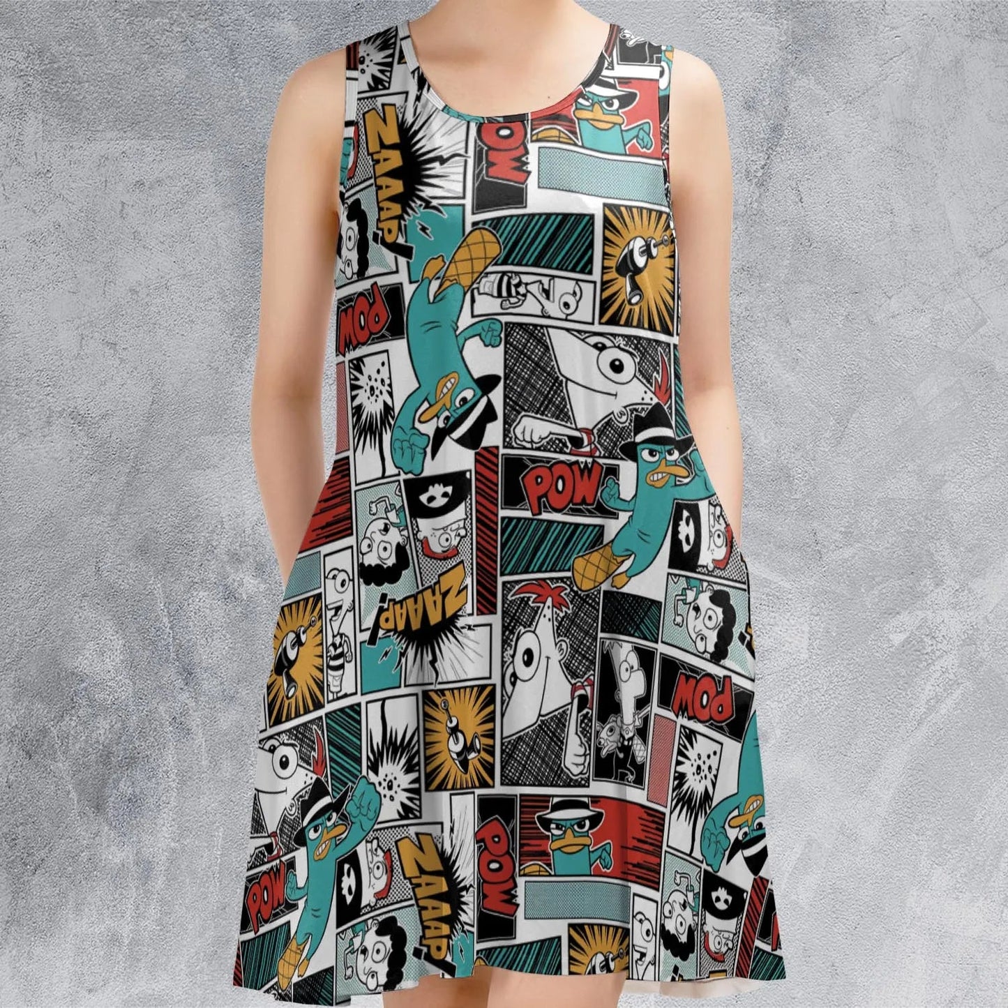 Casual Sleeveless Dress - UAG343UR