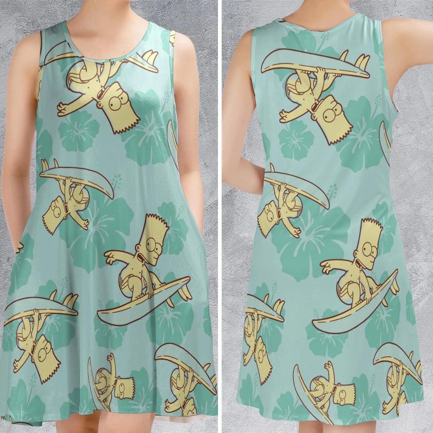 Casual Sleeveless Dress - PQVSLKRV