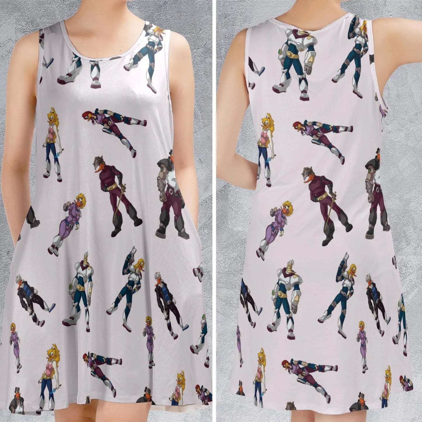 Casual Sleeveless Dress - F9KTZY49