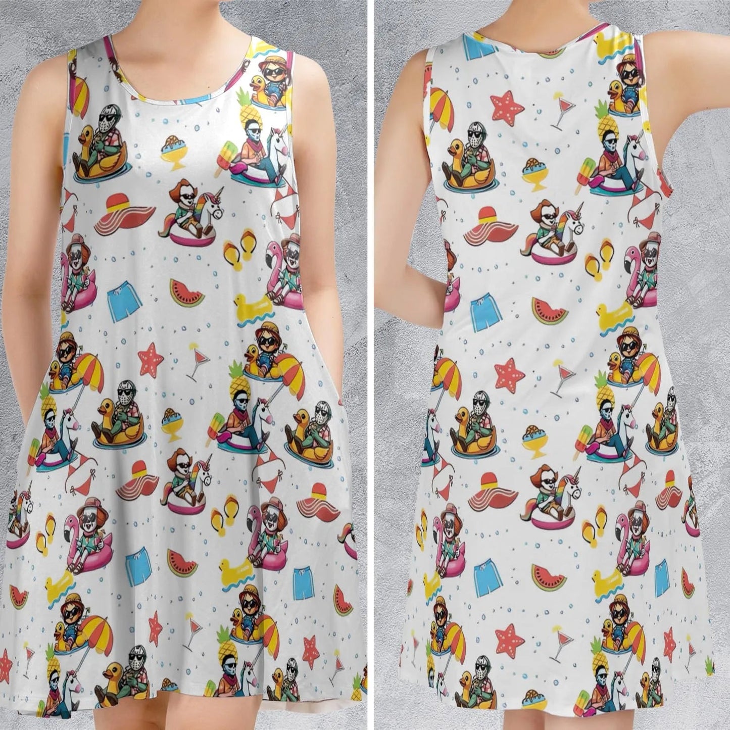 Casual Sleeveless Dress - 74GY426C