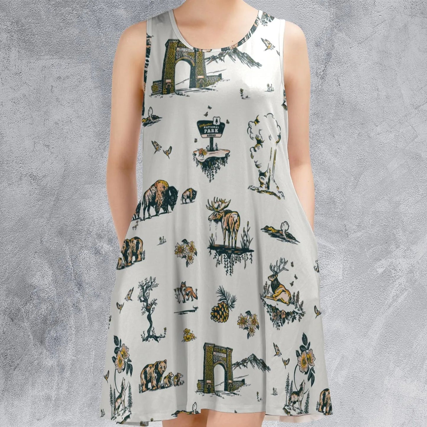 Casual Sleeveless Dress - YUFX81YF