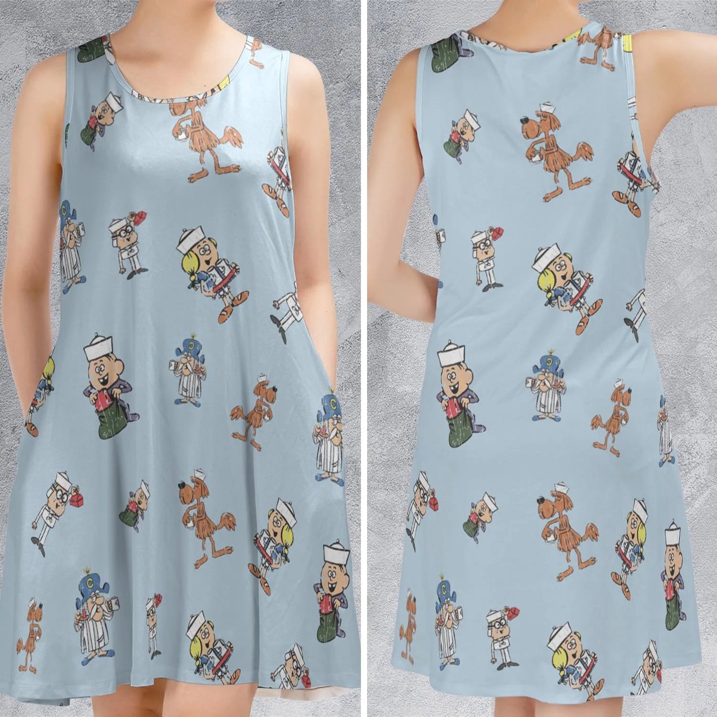 Casual Sleeveless Dress - LLE9ZUD7
