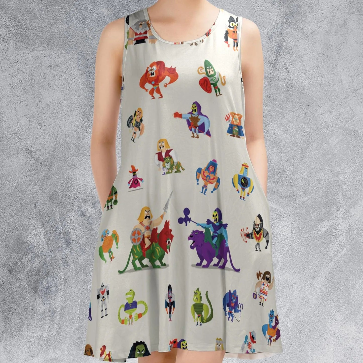 Casual Sleeveless Dress - C6QDUX99