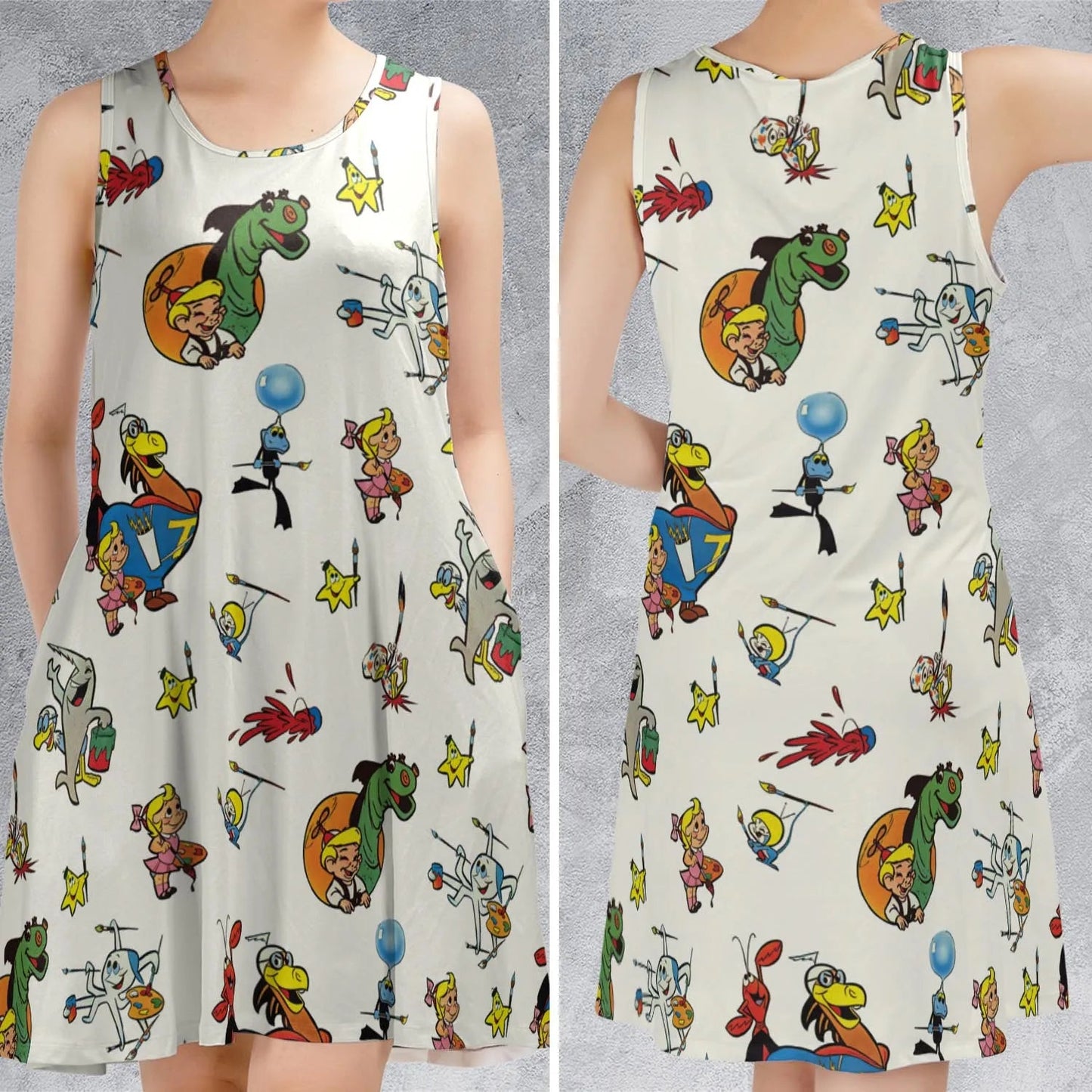 Casual Sleeveless Dress - LAW86Y45