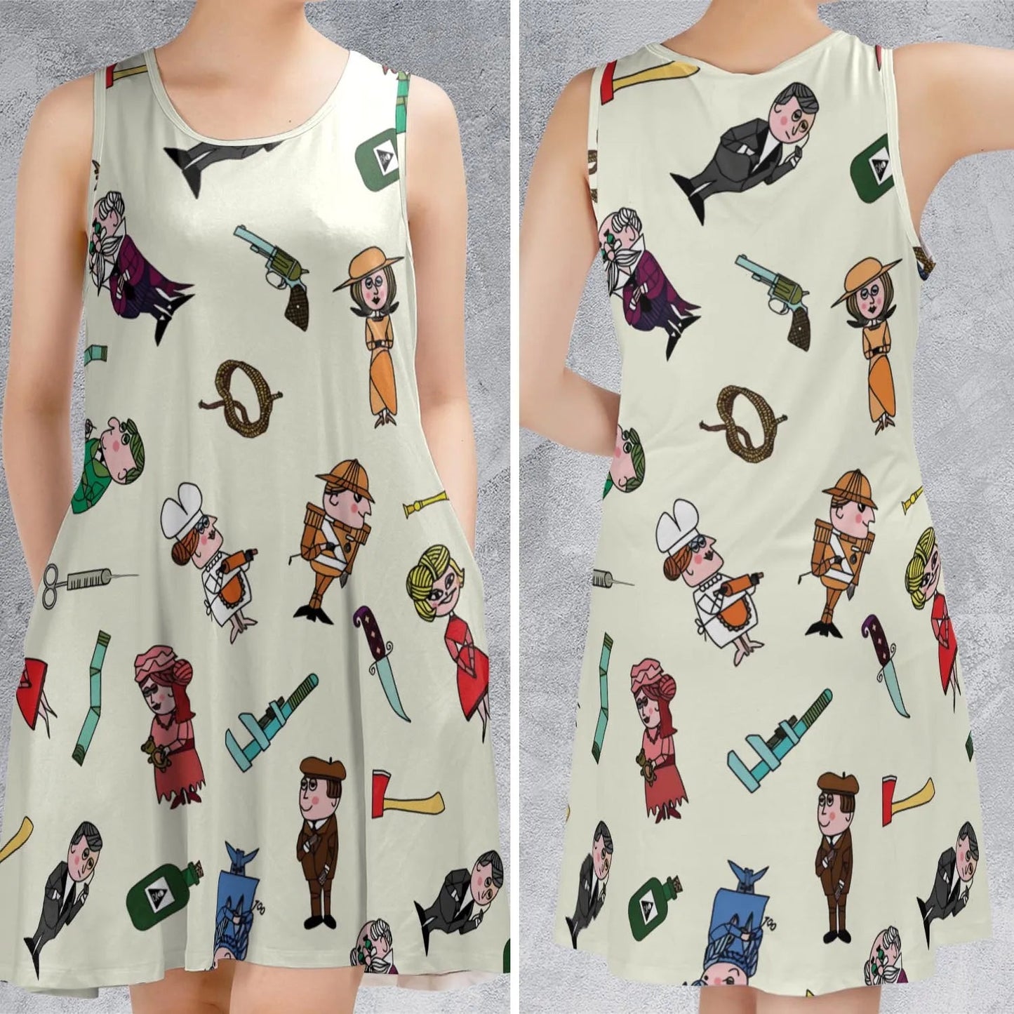 Casual Sleeveless Dress - 5165WFXL