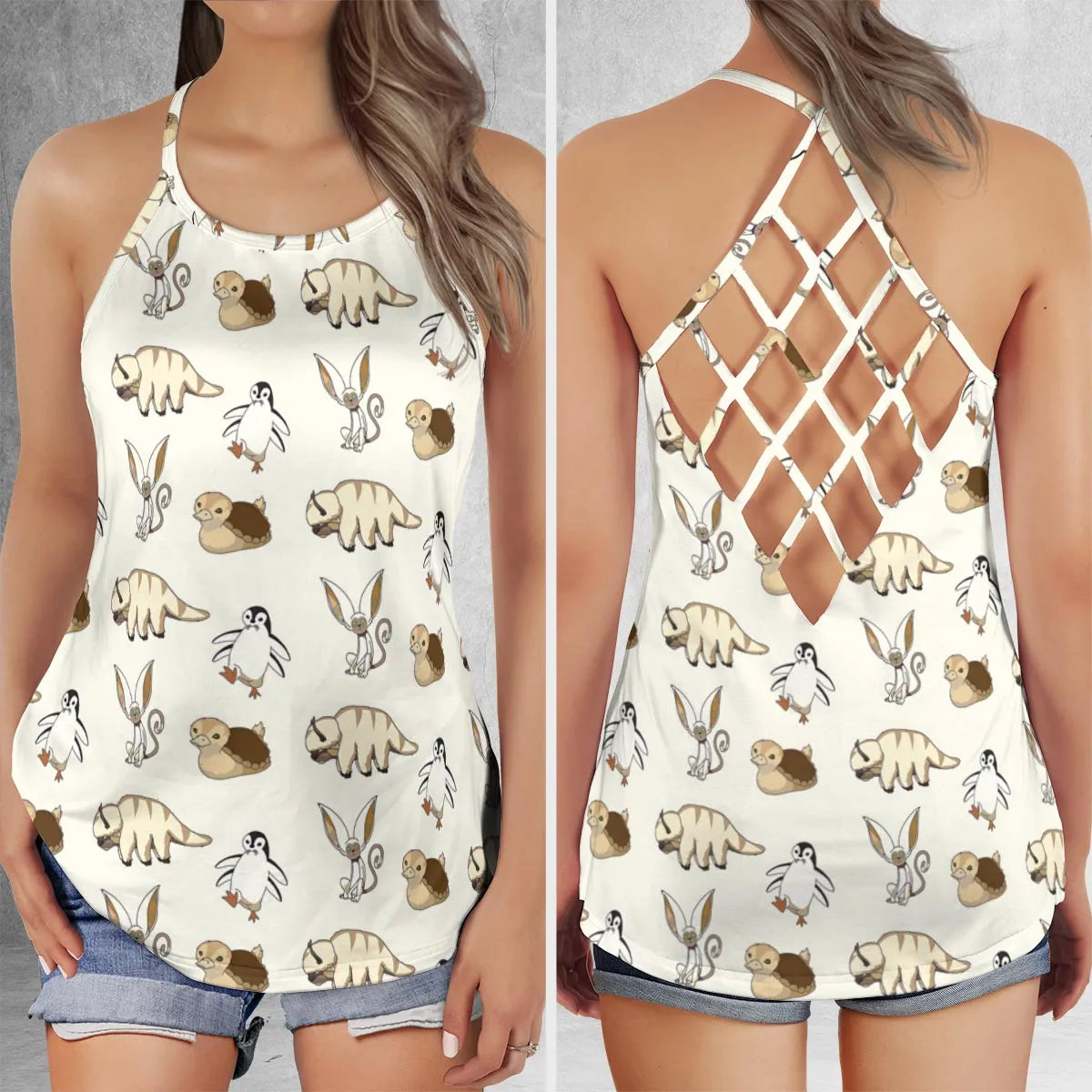Lattice Back Tank Top - H1BRCNS9