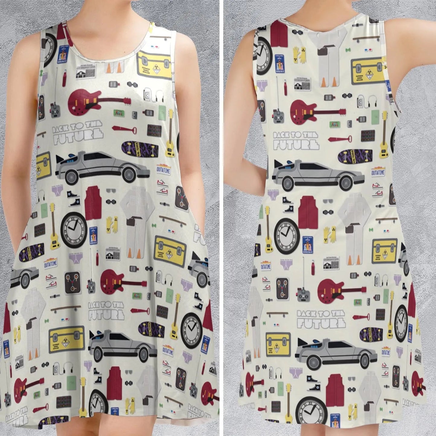 Casual Sleeveless Dress - AJ4CR3ZT