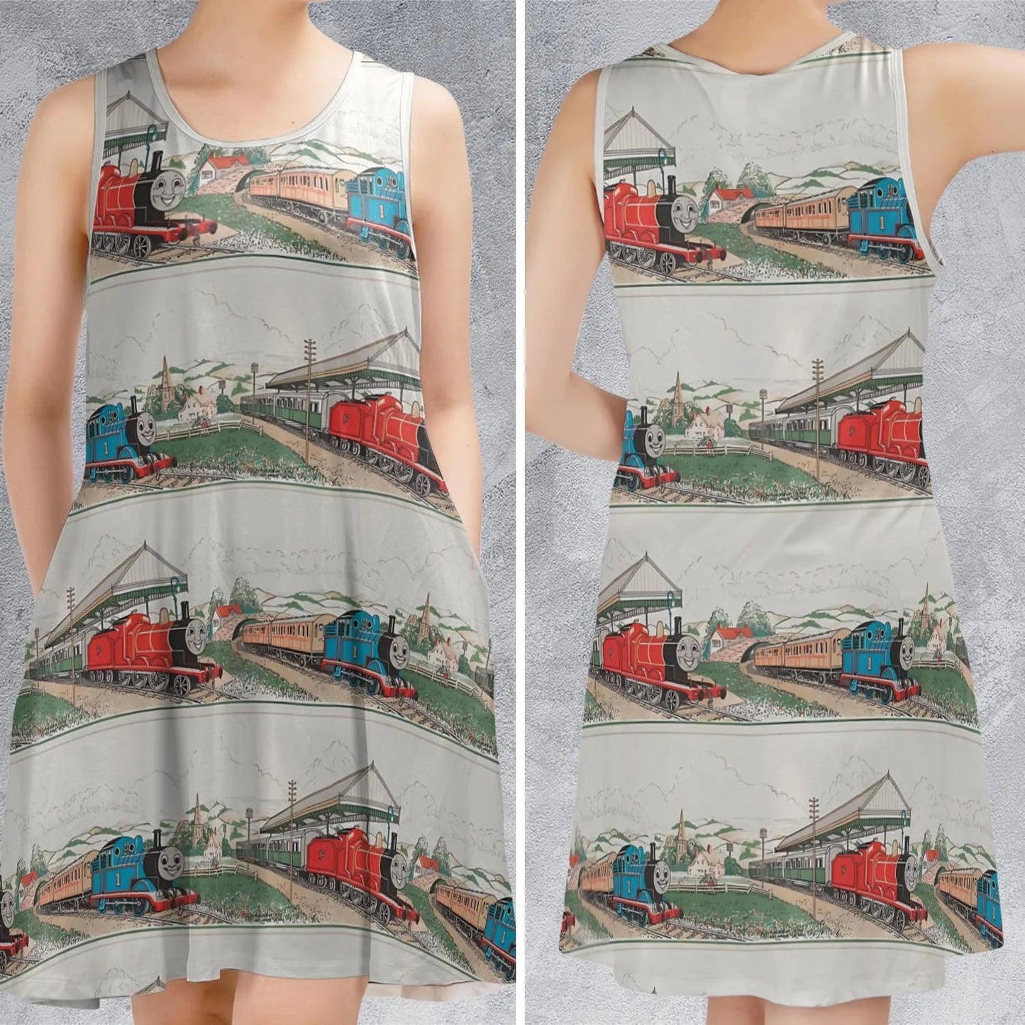 Casual Sleeveless Dress - 3DUGWEWL