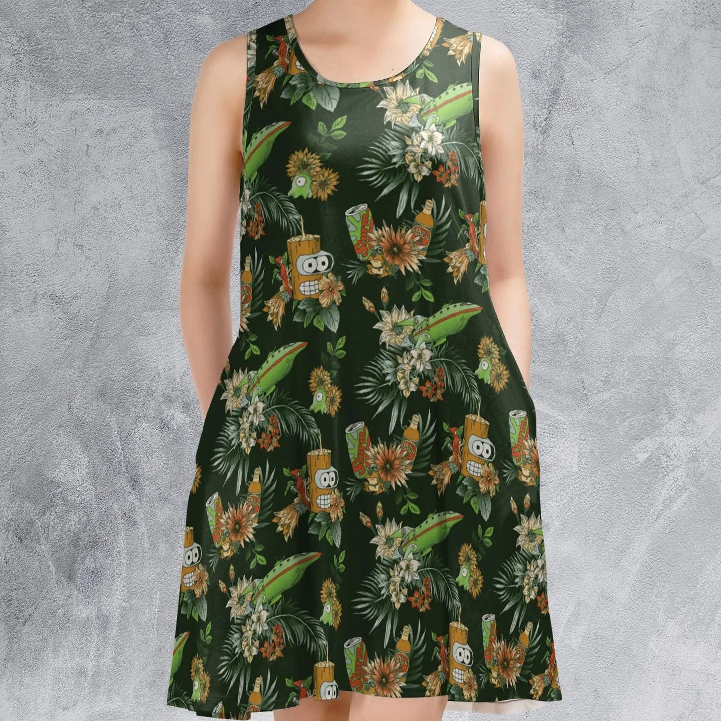 Casual Sleeveless Dress - P7SVGX9S