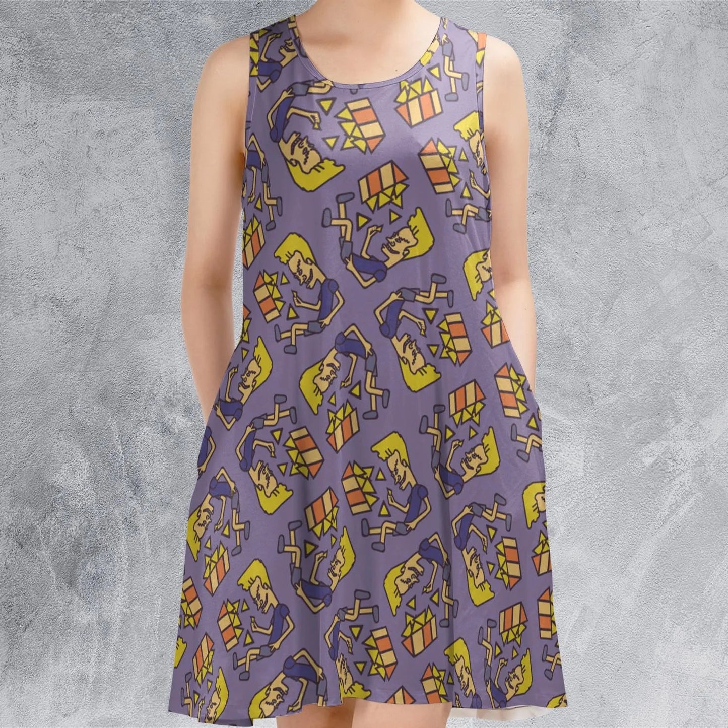 Casual Sleeveless Dress - DQUA1A5F