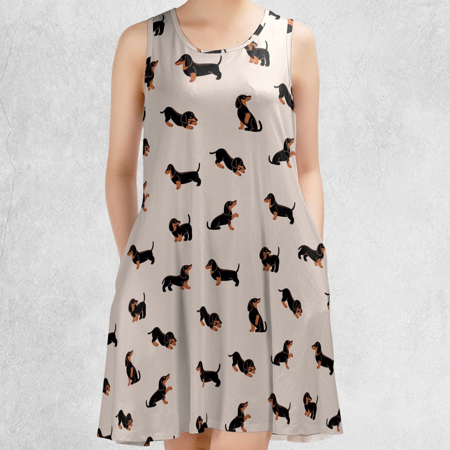 Casual Sleeveless Dress - VXTXLF3G