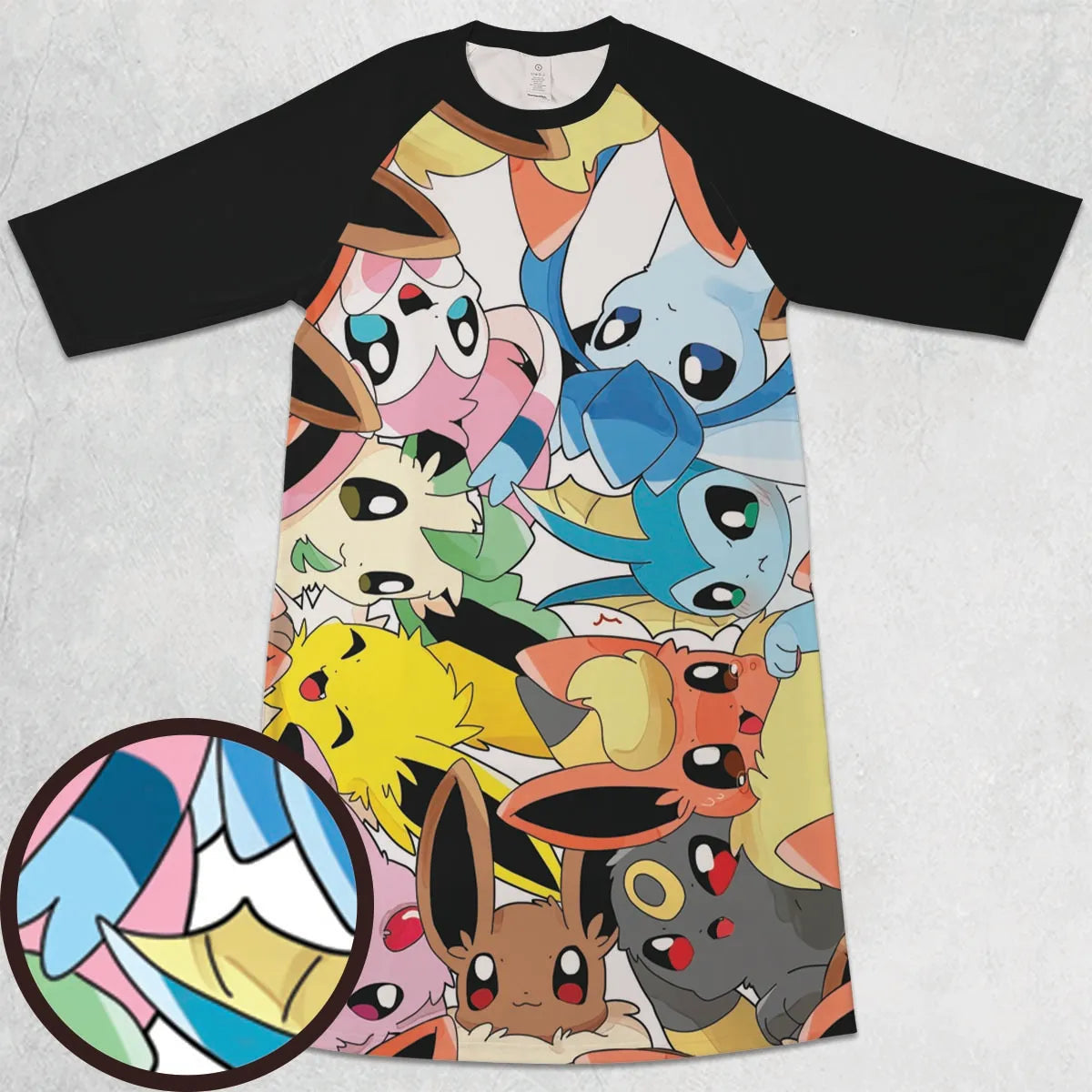 3/4 Sleeve Raglan Dress - 7194TZZA