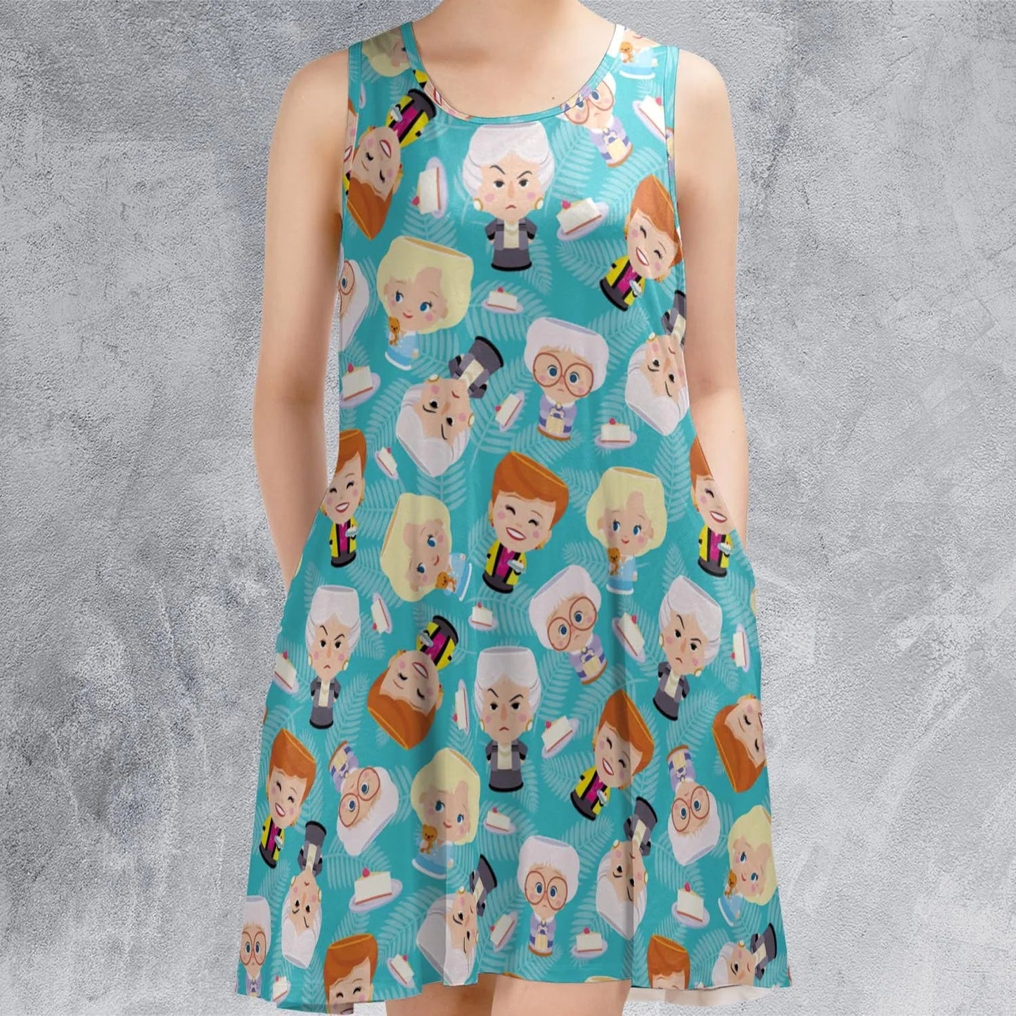 Casual Sleeveless Dress - WVYS1974