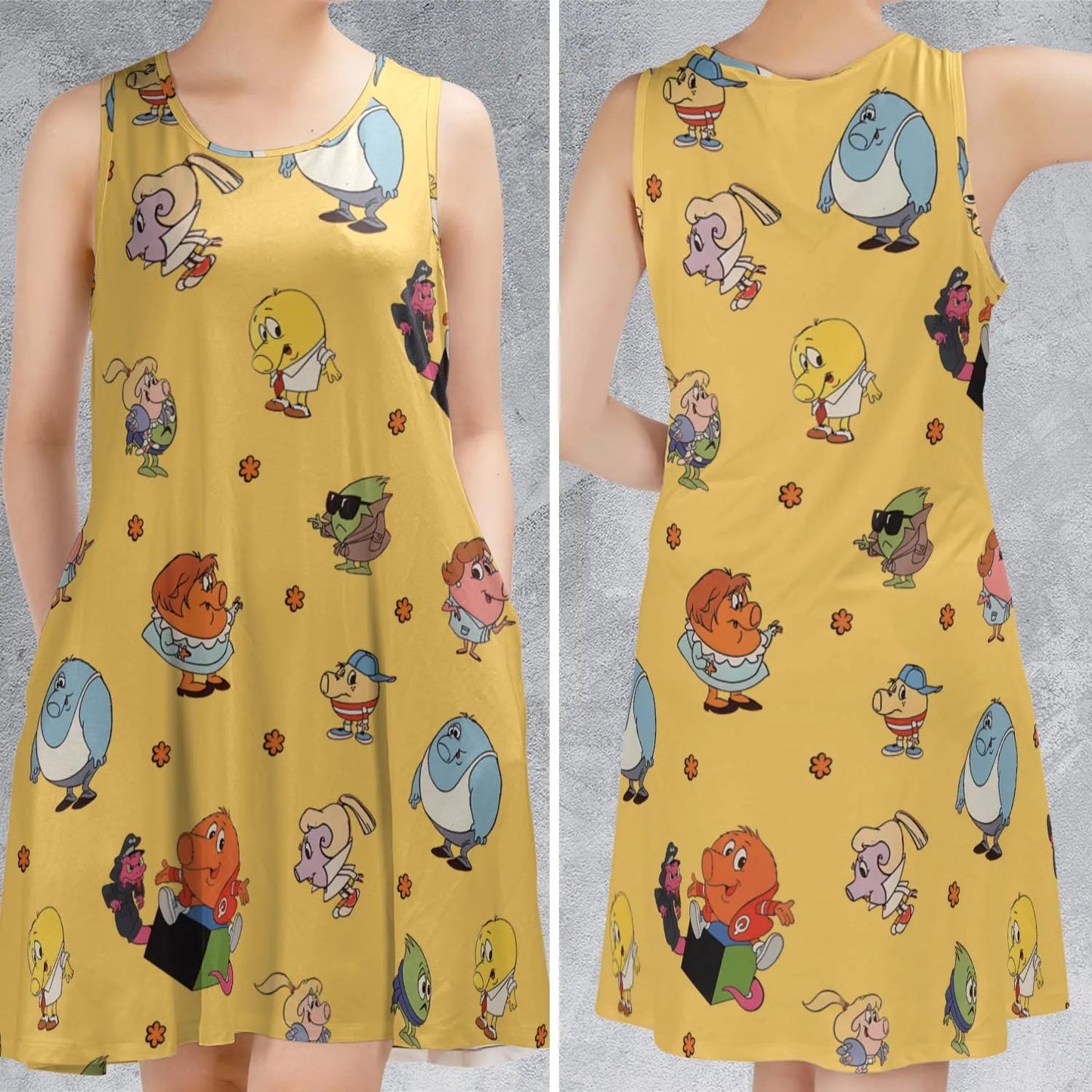 Casual Sleeveless Dress - YTC8WB3S
