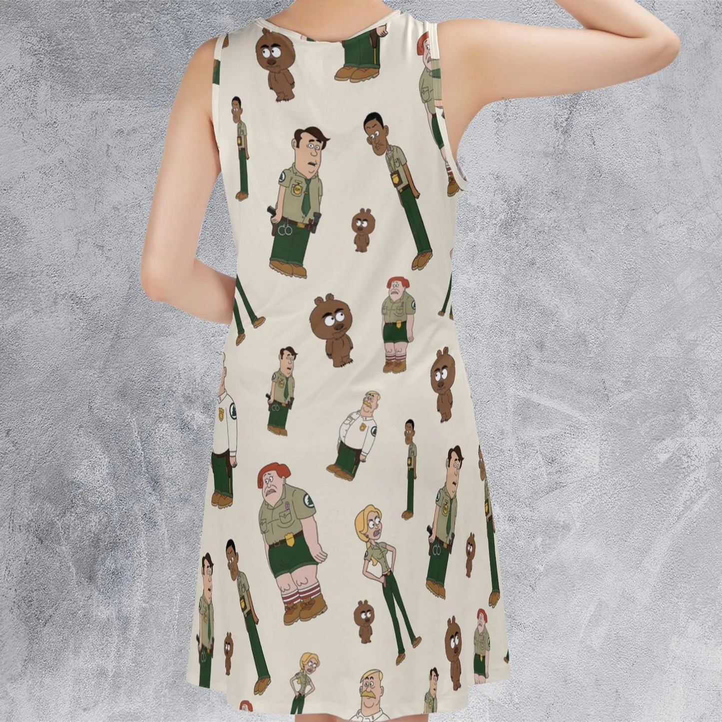 Casual Sleeveless Dress - CCGL3TWH