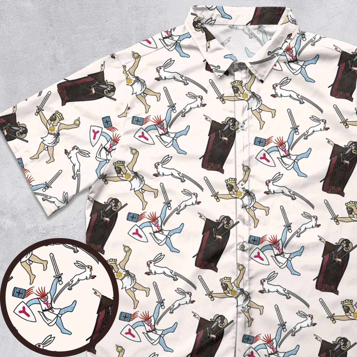Short Sleeve Button Shirt - 4U8E6D57