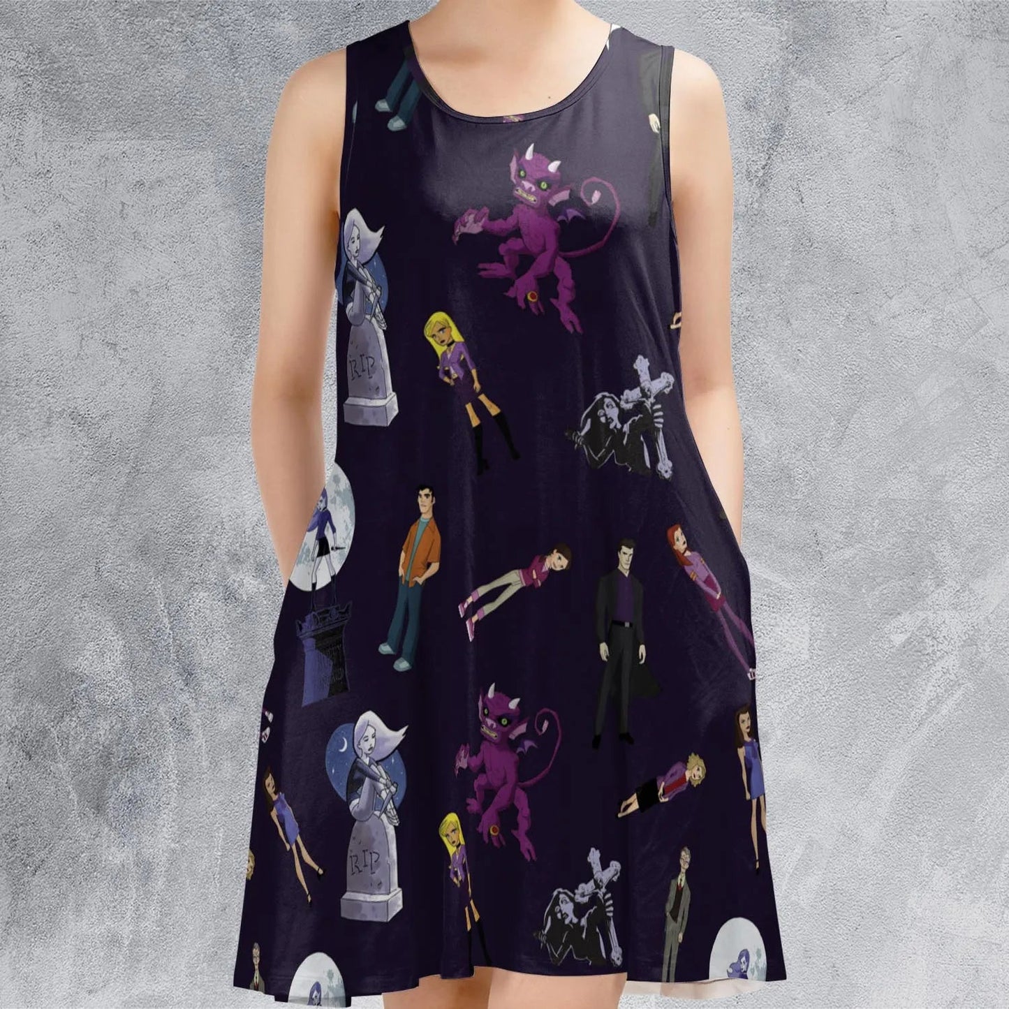 Casual Sleeveless Dress - BAFDFU3X